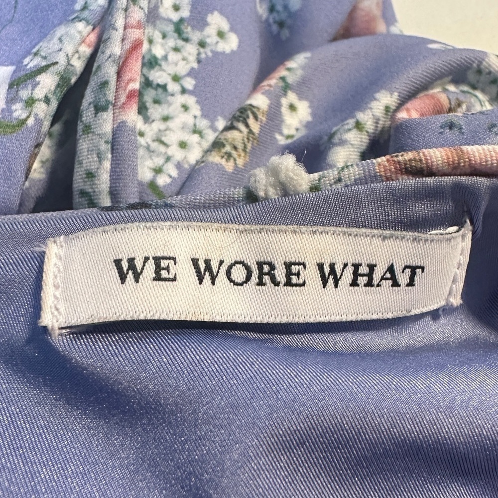We Wore What Brooklyn One Piece Swimsuit Bow Halter Neck XS lavender Floral - Picture 8 of 12
